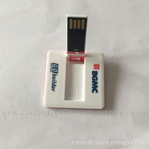 Square card Usb disk plastic rotary postcard flashdrive 1gb